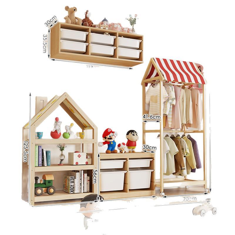 Children's Wooden Toy Storage Rack & Shelf Organizer