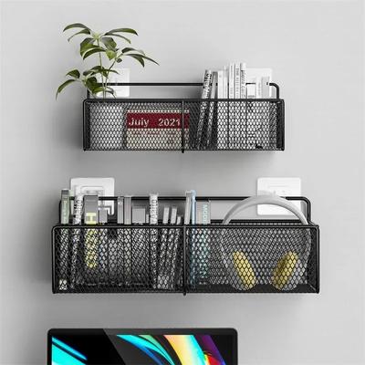 DIY Ins Home Wall Decoration Iron Grid Decor Hanging Rack Wall Display Art Storage Box Mesh Shelf Basket Rack Holder Organizer