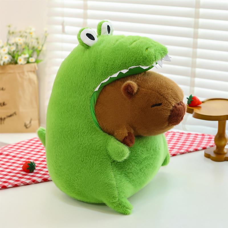 Cute Crocodile Shark Capybara Peripheral Plush Doll Capibara Plush Doll Kawaii Stuffed Animal Doll Kids Birthday Gift Toys