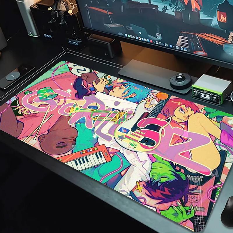 Gorillaz Color Mouse Pad Large Gaming Table Cushion Non-slip Laptop Tablet Big Mousepad XXL Mat Mini PC Playmat With Lock edge