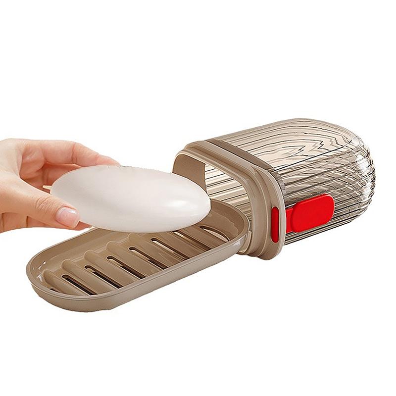 Portable Soap Dish Sealed Storage Box Waterproof Travel Home Bathroom Soap Box Camping Portable Storage Soap Box