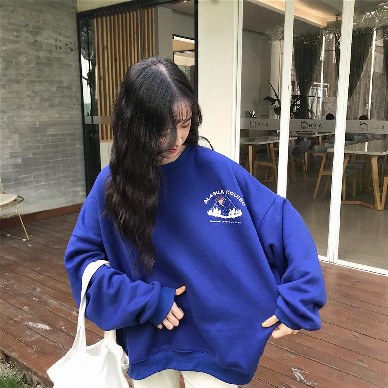 

Женские свободные свитера с длинным рукавом и круглым вырезом, женские топы, однотонные толстовки XXL