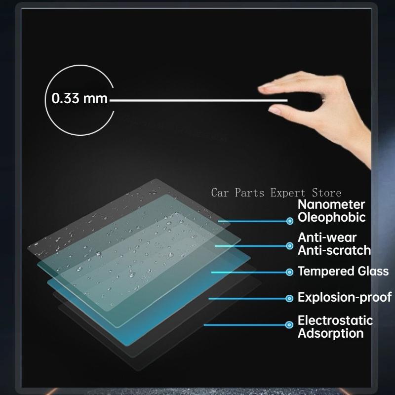 For Tesla Model 3/Y/S/X Refresh Car Central Control Navigation Screen Tempered Glass Film Protector Trument Protective Films