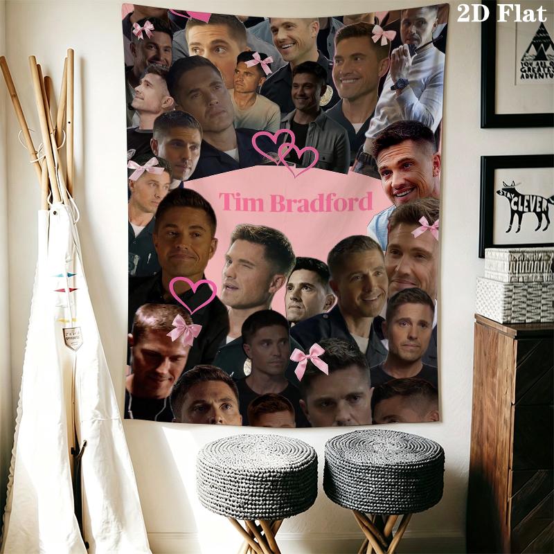 THE ROOKIE Wall Tapestry Aesthetic Wall Hanging Printed Fabric Blanket Decorative Tapestries for Bedroom Living Room Home Decor