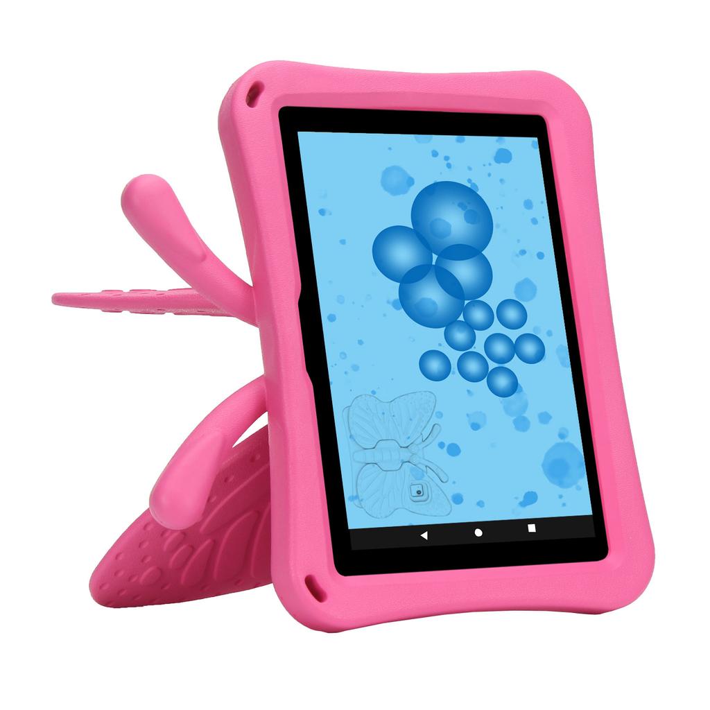 Kids Cute EVA Stand Case Universal For Amazon Fire HD 8 Plus 2024 2022 8.0 Inch Folding Wings 3D Butterfly Cover Shockproof Capa