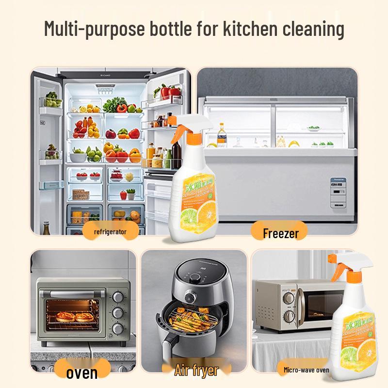 Orange Scent Refrigerator Cleaner & Deodorizer: Mold & Oil Stain Remover