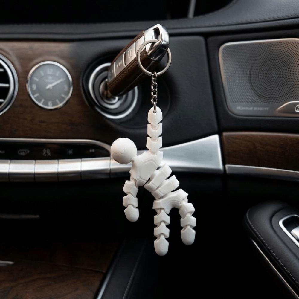 Movable Joints 3D Printed Keychain Creative Styling Stress Relief Toy Hanging Ornament Pendant