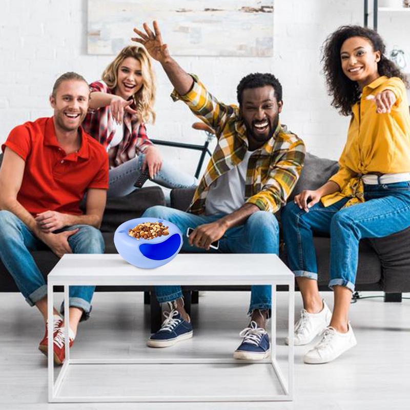 Bol Gustări Bol Nuci Bol Creativ Recipiente Fructe Uscate Strat Dublu Cutie Portabilă Durabilă pentru Depozitarea Gustărilor cu Suport pentru Telefon Mobil