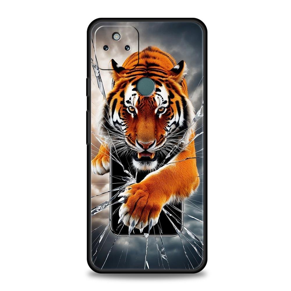 Phone Case Cover for Google Pixel 10 9 8 7 6 7A 6A Pro Shockproof Soft TPU 10 9 Pro XL Shell Capas Fundas Cartoon Tiger Pattern