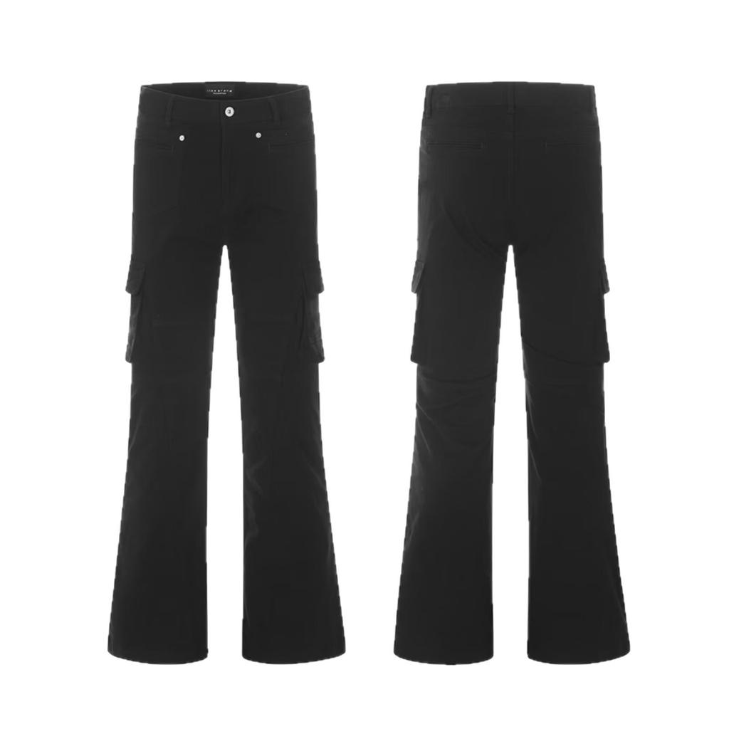 Manufacturer American retro multi-pocket tooling jeans men's and women's trendy high street loose and thin long pants
