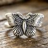 New Simple and Retro Women's Butterfly Ring, Smearing Fashionable Butterfly Jewelry