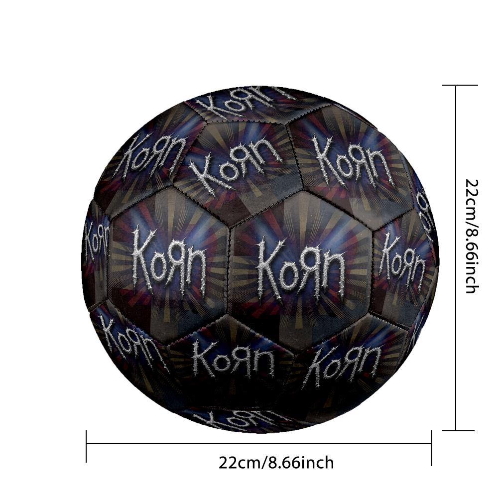 Korn Print Standard Size 5 Soccer Ball Durable Shock?Absorbing Ball For Training Match Outdoor Play