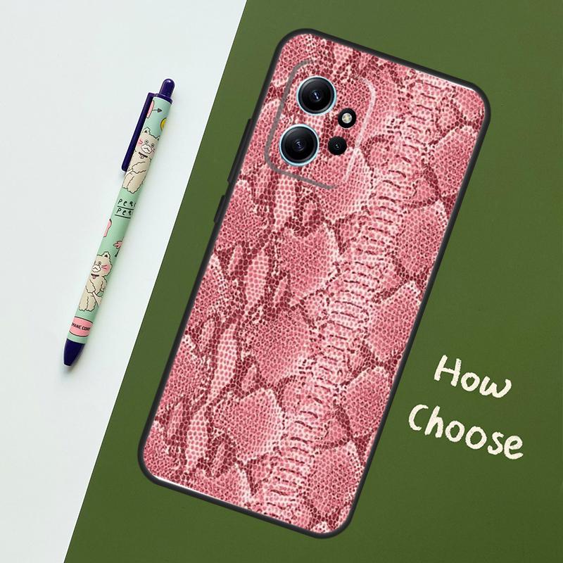 Snake Skin Print Case For Xiaomi Redmi Note 13 11 10 12 14 15 Pro Plus Cover For Redmi 15 14C 10C 13C 12C 15C