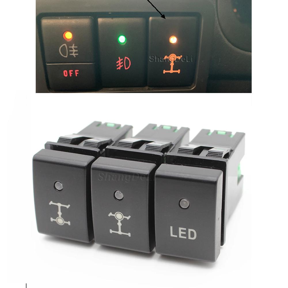 Car LED Light DRL Front Diff Lock Switch Music Push Button Switch For Suzuki Jimny 2007 2009 2010 2011 2012 2013 2014 2015