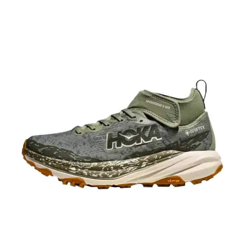 HOKA Speedgoat 6 Mid GORE-TEX Sea Moss Men Sneakers Green Oat-Milk 1155152-SMLK