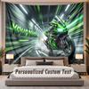 Motorcycle Biker (63) Theme Personalized Tapestry Custom Name Text Wall Hanging Tapestry Home Background Decoration