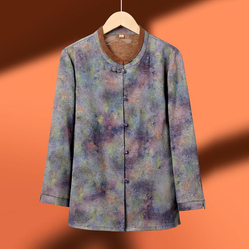 

Kabofe Elderly Women s Floral New Chinese Style Blouse 2XL