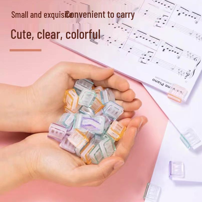 Transparent Small Push Clips for Office Documents and Student Papers