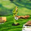 Creative Resins Musician Frogs Statue Figurine for Indoor or Outdoor Decoration Home Office Desktop Shelves Ornament