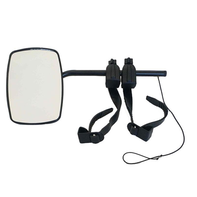 

Пара универсальных автомобильных наружных зеркал для караванов, прицепов, автодомов, буксирного зеркала с удлинителем ремня безопасности, черного цвета
