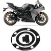 Carbon Fiber Motorcycle Gas Tank Cap Pad Cover Sticker Decals Black Motorcycle Gas Cap Replacement for YZF R1 R6 FZ1 FZ6 FZ1000 FJR1300