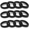 100pcs Black Large Soft Nylon Hair Elastics Ties Rope For No Damage Ponytail Holder Women Leagues Accessories