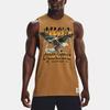 Under Armour Camiseta de Entrenamiento sin Mangas con Estampado del Logo Project Eagle para Hombre Tops Marrón Antiguo 1369609-277