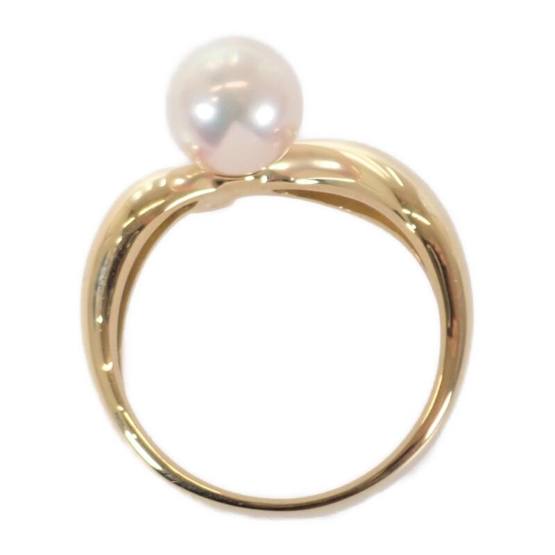 MIKIMOTO #11(JP Size) Ring K18 Yellow Gold/diamond Women
