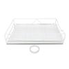 Pull Out Dish Rack White Efficient Draining Easy To Install Stable Large Capacity Carbon Steel Dish