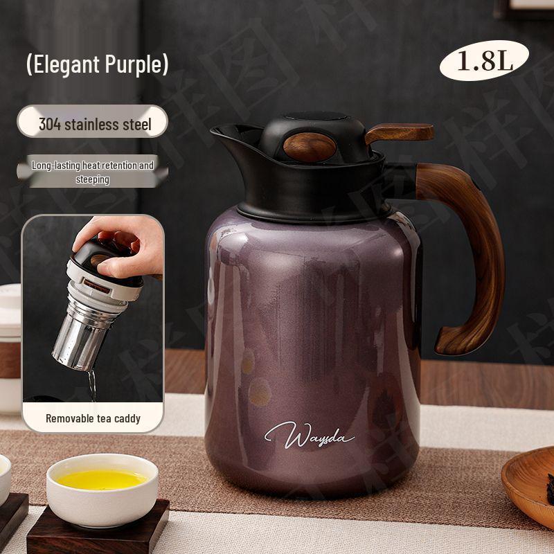 

304 Stainless Steel Coffee and Tea Thermos with Infuser, Large Capacity Kettle