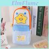 Oxford Fabric Student Pencil Case With Removable Magic Tape Large Capacity For School Supplies
