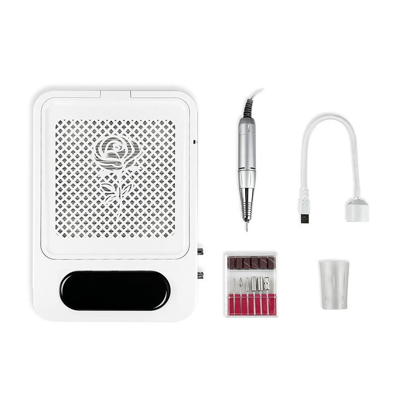 4-in-1 Multifunction Nail Polisher: Built-in Vacuum, Polish Remover, and UV Lamp for Salons