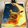 Pikachu Cozy Soft Printed Flannel Blanket for Bedroom Sofa Travel and Home.-TING