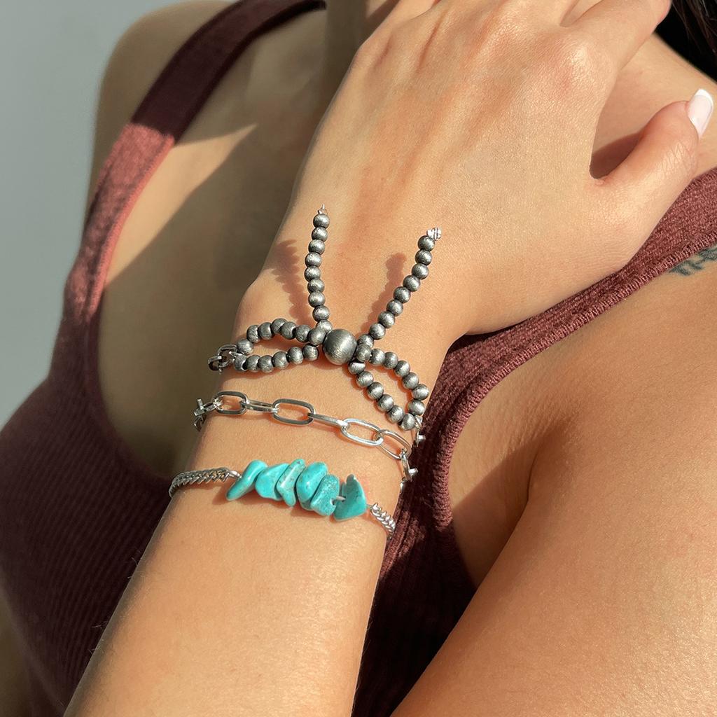 Retro Temperament Bow Pendant Necklace, Versatile Round Bead Knotted Collarbone Chain for Women