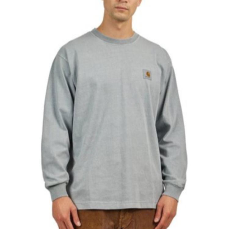 Carhartt WIP T-Shirts Men's Gray Crew Neck Moderate I030779-1NK-GD
