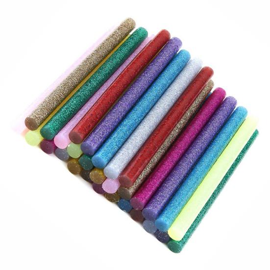 30Pcs/Set Glue Stick Adhesive Easily Use Tasteless Light Colorful Glue Gun Sticks for DIY