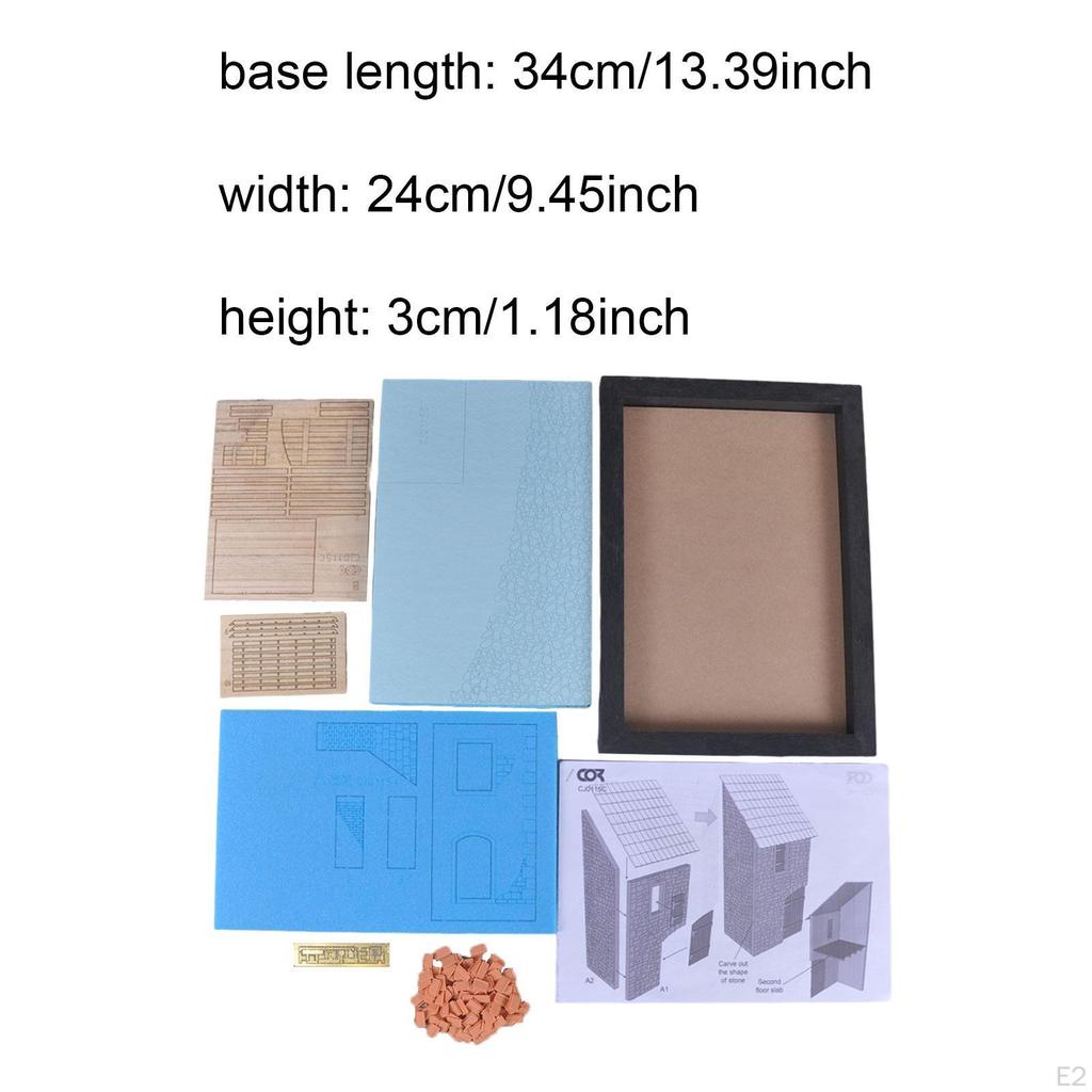 1/35 Building Model Kit Architecture DIY Unfinished Ornament Scenery Layout