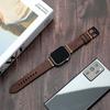 Ballentinoludi Vra246-Br Apple Watch Strap Stitched Oil-Peer Premium Leather Band 7 6 5 4 3 2 1 Se Generation 38 40 41 42 44 45Mm
