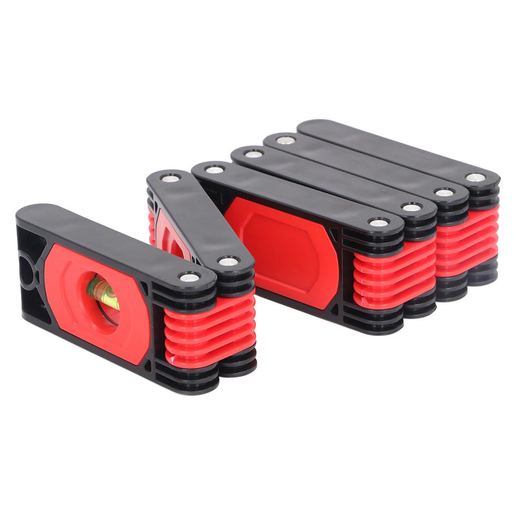 Faltbare Wasserwaage, 72 cm, mehrere Winkel, präzise Messung, 6 Abschnitte, magnetisches Faltwasserwaagen-Messwerkzeug