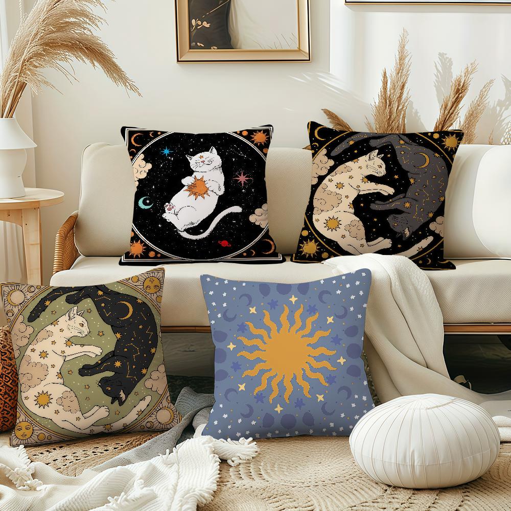 cute black cat cushion cover Pillow Cover Decoration Room Home Sofa living Office Car Nordic Simplicity