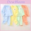 Baby Cotton Sleepwear Set For Toddlers With Animal Prints And Snap Shoulder Closure