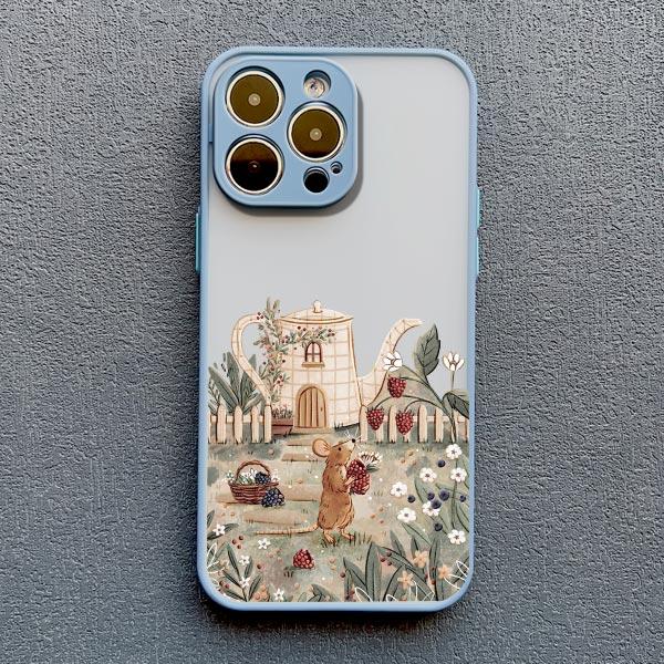 Cartoon Animal Bear Fox Squirrel Phone Case For iPhone 17 16 15 Plus Pro Max Case iPhone 14 13 12 11 Pro Max Mini XS XR X Cover