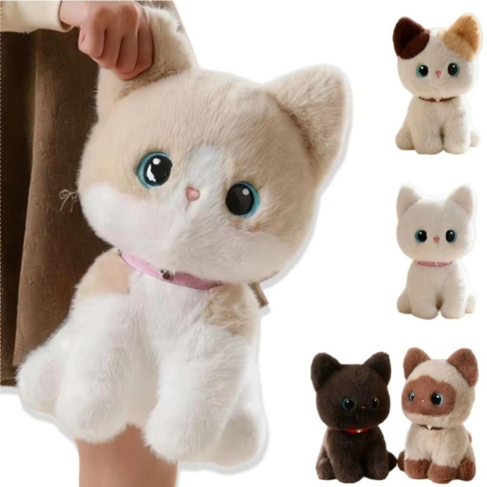 Sitting Pose Kitten Plush Toys Soft Fluffy Stuffed Cat Boys Girls Pet Cat Doll Kids Toy
