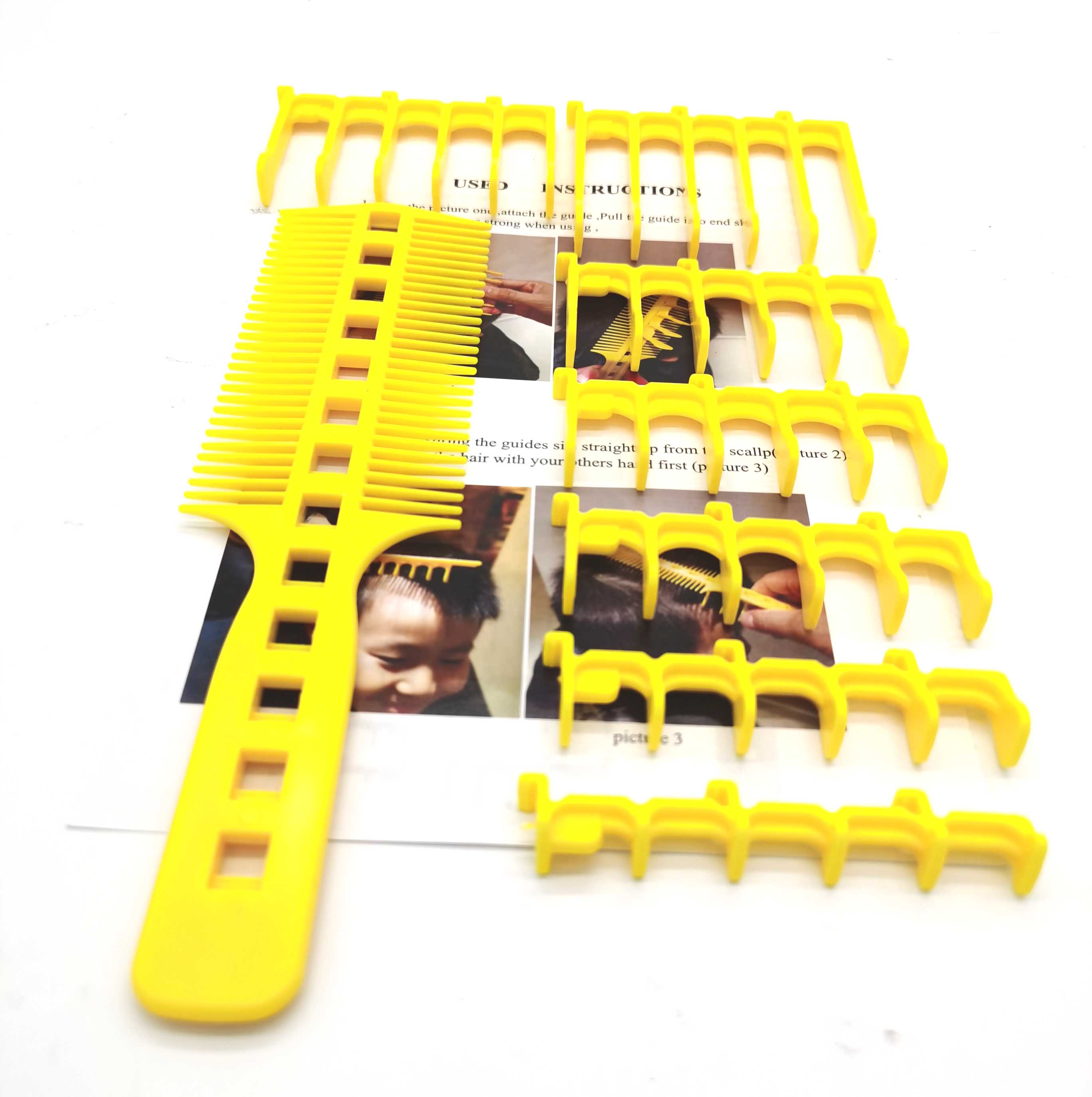 

Professional Men Hair Clipper Guide Comb 7 Sizes Set Haircut Ruler Band Limit Comb Salon Hair Cutting Tool Grooming Trimming Kit