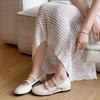 Fashion Women's Ballet Flats 2025 New Fashion Buckle Breathable Flat Shoes Mary Jane Hollow Casual Women Single Shoes Elegant Women Flat