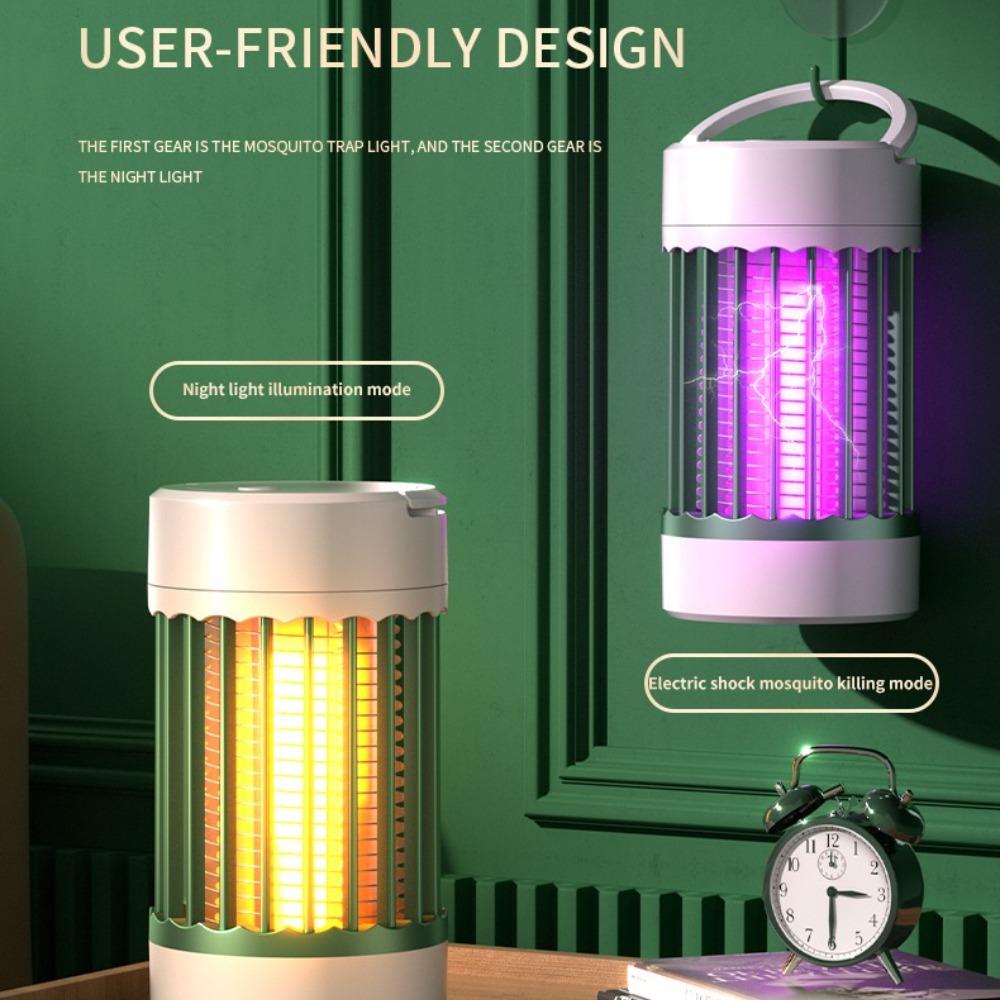 USB Rechargeable Electric Mosquito Killer Lamp, Portable Wall-mounted Bug Zapper for Home Dorm Outdoor
