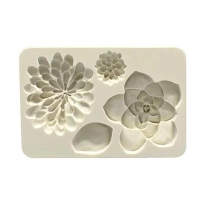 DIY Schokoladenkuchen Backform Küche Backwerkzeuge Kuchen Dekoration Simulation Sukkulente Blume Pflanze Blatt Fondant Silikonform