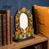 Unique Festival Gift Ideas Dia De Los Muertos Wooden Photo Frame Tabletop Decor, Day of The Dead Sugar Skull Ornaments Memorial Picture Holder