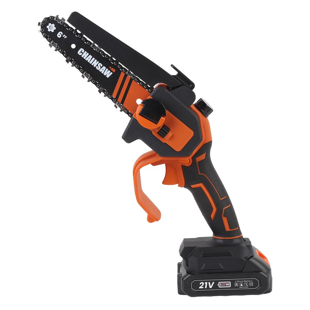 550W Mini Chainsaw with 6in 8in Saw Blade Handheld Powerful Chain Saw Dual Battery for Wood Cutting