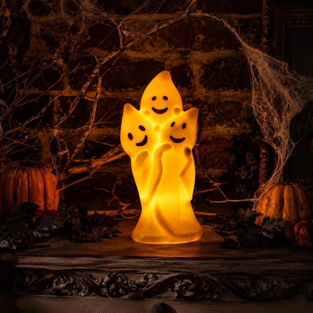 LED Ghost Candle Light Skeleton Bridegroom Electronic Candle Halloween Decorative Prop for Indoor Outdoor Use